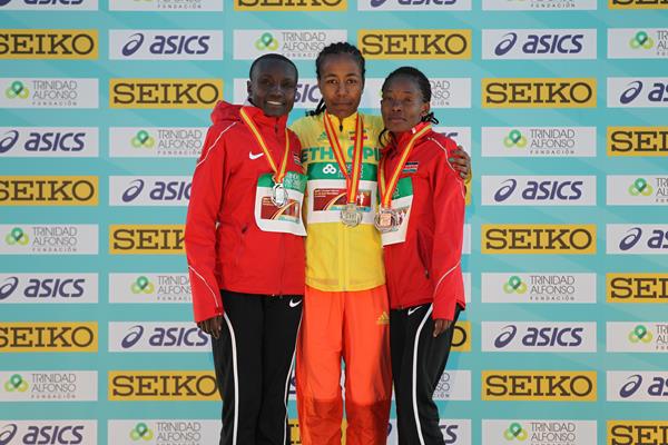 Podio Femenino Medio Maratón de Valencia